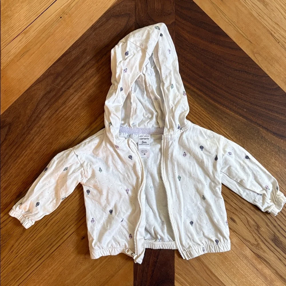 Carter's 0-3 Month Baby Girl Outfit Set & Sweatshirt Bundle